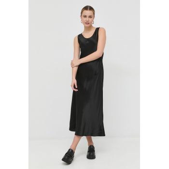 Max Mara Leisure rochie Ares culoarea negru, maxi, drept