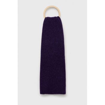 Selected Femme esarfa din amestec de lana culoarea violet, melanj