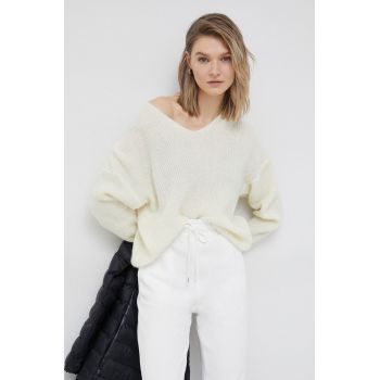 United Colors of Benetton pulover din amestec de lana femei, culoarea bej, light