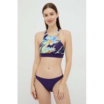 adidas Performance costum de baie din două piese Positivisea culoarea violet, cupa usor rigidizata