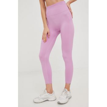 Dkny colanti femei, culoarea roz, neted de firma originali