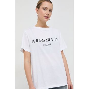 Miss Sixty tricou din bumbac culoarea alb