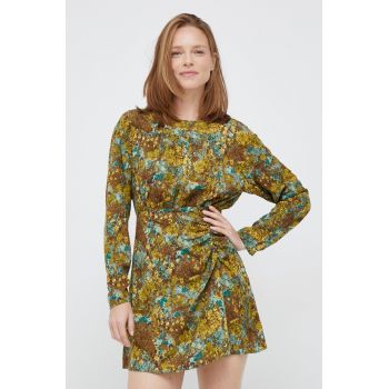 Sisley rochie culoarea verde, mini, drept