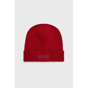 BOSS caciula din amestec de lana Boss Athleisure culoarea rosu,