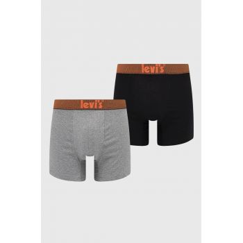 Levi's boxeri 2-pack barbati, culoarea negru