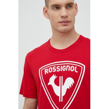 Rossignol tricou din bumbac culoarea rosu, cu imprimeu de firma original