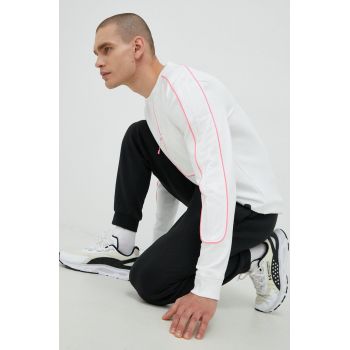 Under Armour longsleeve pentru alergare culoarea alb ieftin