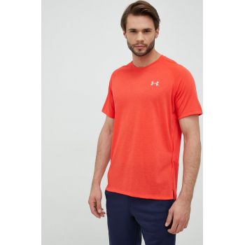 Under Armour tricou de alergare culoarea rosu, neted