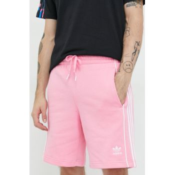 adidas Originals pantaloni scurti din bumbac barbati, culoarea roz