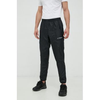 adidas TERREX pantaloni de exterior Multi barbati, culoarea negru, drept