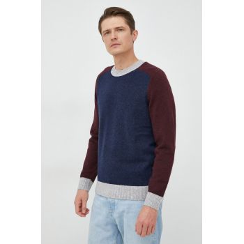 GAP pulover din amestec de lana barbati, culoarea albastru marin,