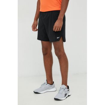 Reebok pantaloni scurți de alergare barbati, culoarea negru