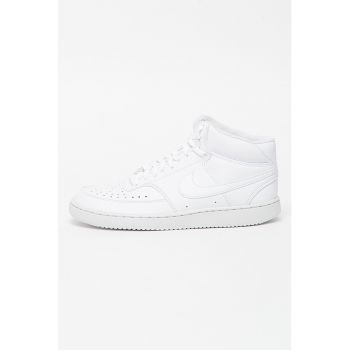 Pantofi sport mid-high de piele ecologica Court Vision
