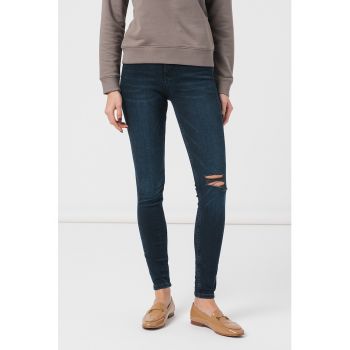 Blugi skinny cu talie inalta