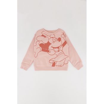 Bluza sport cu decolteu la baza gatului si model cu desene