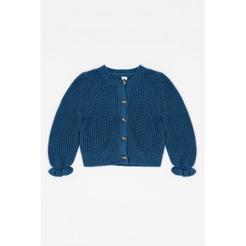 Cardigan de bumbac cu mansete cu volane de firma original