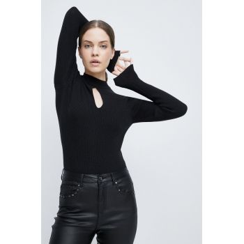Medicine pulover femei, culoarea negru, light