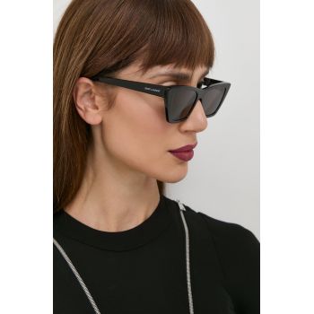 Saint Laurent ochelari de soare femei, culoarea negru