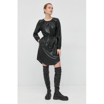 BOSS rochie culoarea negru, midi, drept