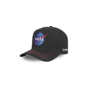 Capslab șapcă de bumbac pentru copii X Nasa culoarea negru, cu imprimeu de firma originala