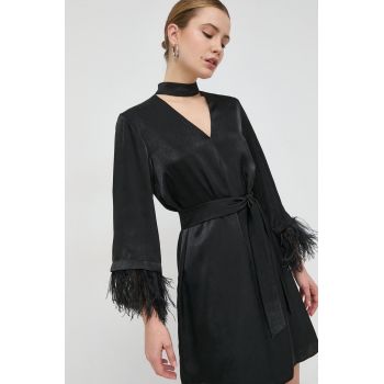 Marella rochie culoarea negru, mini, drept