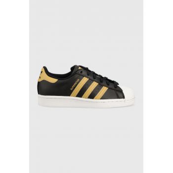 adidas Originals teniși din piele copii Superstar culoarea negru