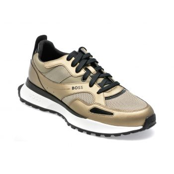 Pantofi sport HUGO BOSS aurii, 562, din material textil si piele ecologica