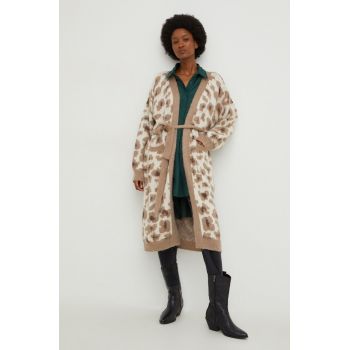 Answear Lab cardigan de lana femei, culoarea bej de firma original