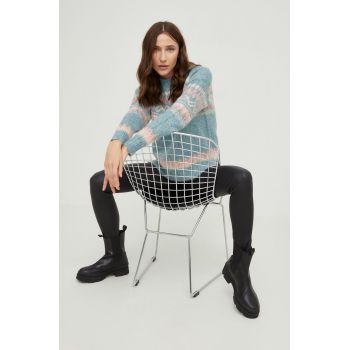 Answear Lab pantaloni femei, culoarea negru, mulata, high waist