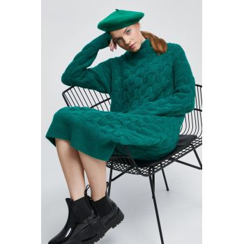 Medicine rochie culoarea verde, midi, oversize