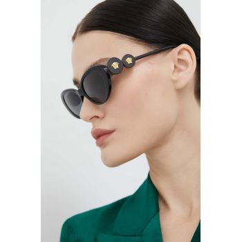 Versace ochelari de soare femei, culoarea negru