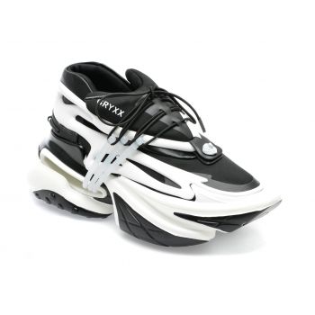Pantofi sport GRYXX alb-negru, GD2059, din material textil si piele naturala