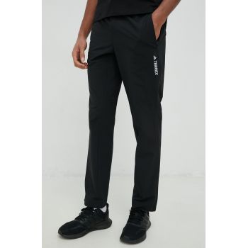 adidas TERREX pantaloni de exterior Liteflex barbati, culoarea negru