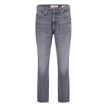 Blugi regular fit cu aspect decolorat