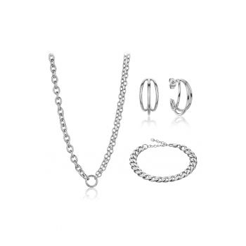 Set de bijuterii de otel inoxidabil - cu design lant
