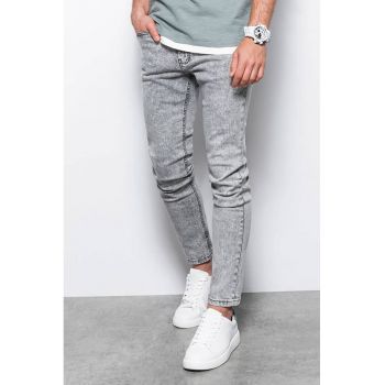 Blugi skinny cu aspect decolorat