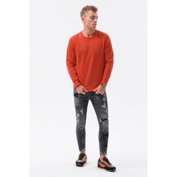 Bluza sport regular fit cu decolteu la baza gatului