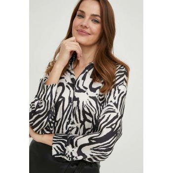 Answear Lab camasa femei, culoarea alb, cu guler clasic, relaxed