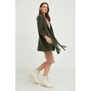 Answear Lab cardigan de lana femei, culoarea verde, light