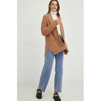 Answear Lab cardigan femei, culoarea maro ieftin