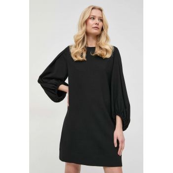 BOSS rochie culoarea negru, mini, drept