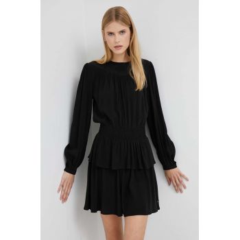 Pepe Jeans rochie Milenka culoarea negru, mini, evazati