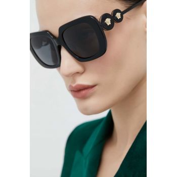 Versace ochelari de soare femei, culoarea negru de firma originali