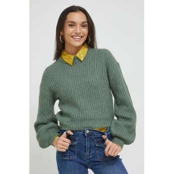 Vila pulover femei, culoarea verde,
