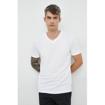 GAP tricou din bumbac culoarea alb, neted