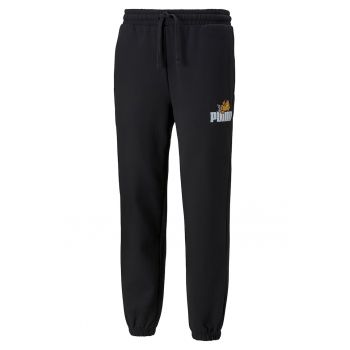 Pantaloni sport cu snur si imprimeu Garfield