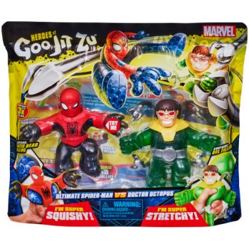 Figurine Toyoption Goo Jit Zu Marvel 2 buc Ultimate Spiderman vs Doctor Octopus