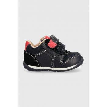 Geox pantofi copii Each Boy culoarea albastru marin ieftini