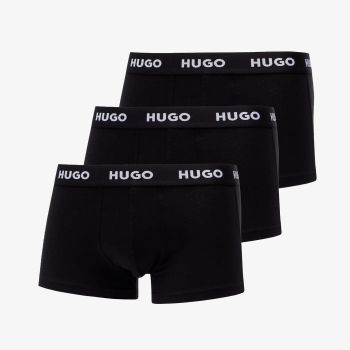 Hugo Boss Logo-Waistband Trunks 3-Pack Black la reducere