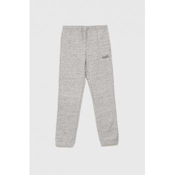 Levi's pantaloni de trening pentru copii culoarea gri, neted
